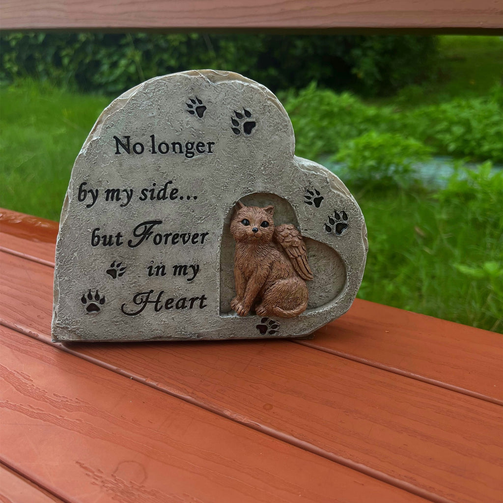Heart shaped Pet Kitten Monument Outdoor Kitten