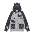 Cat Jacquard Cat Ear Sweater