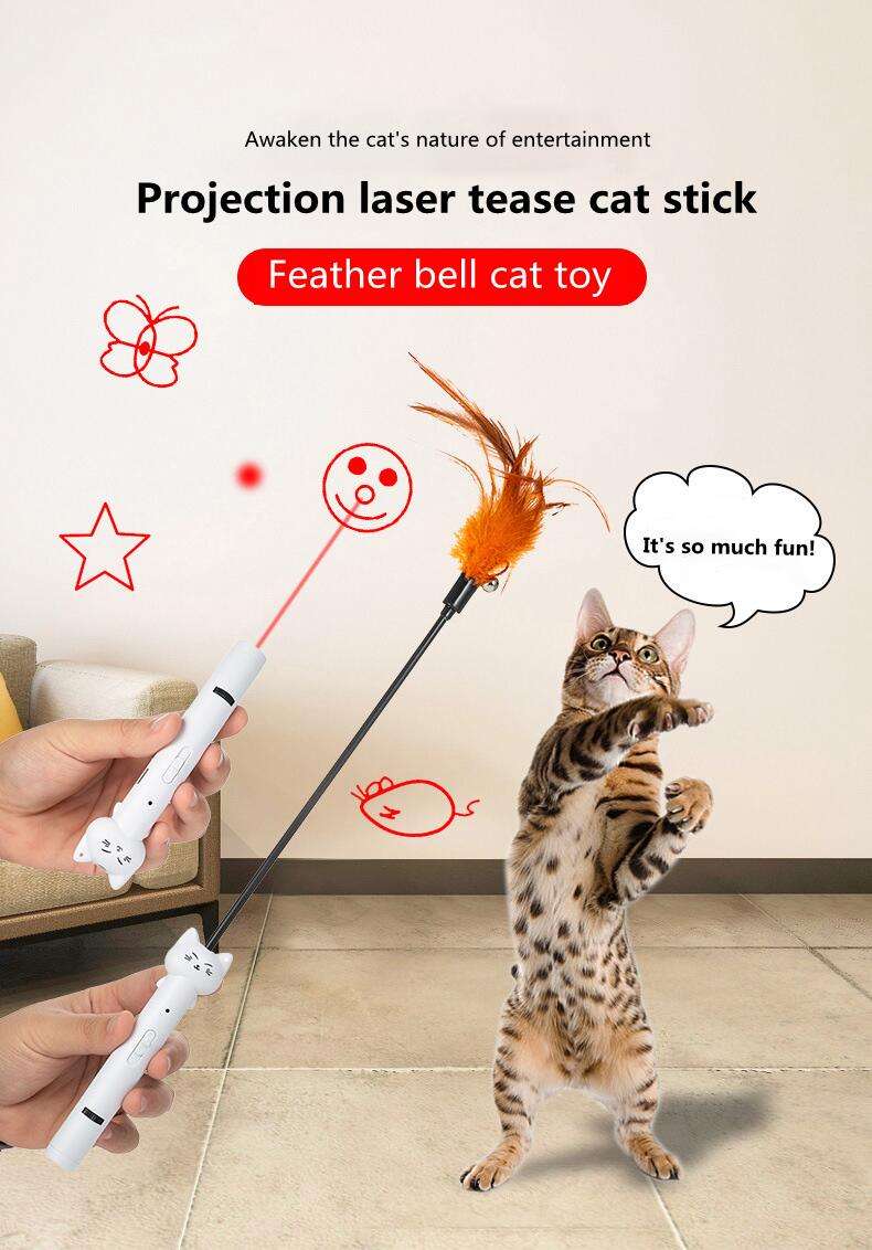USB Charging Laser Teasing Cat Stick Infrared Laser Light Pattern Projection Cat Toys Pet Supplies Teasing Cat Pen