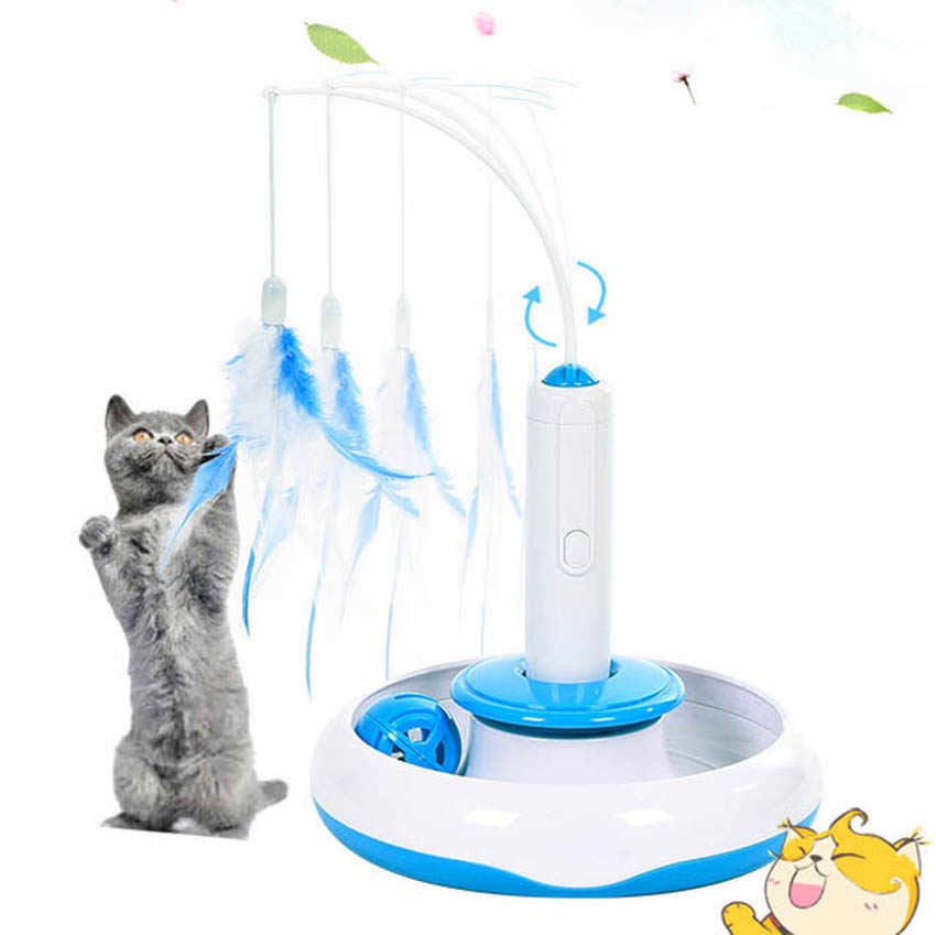 Electric 360 Feather Teaser Toy