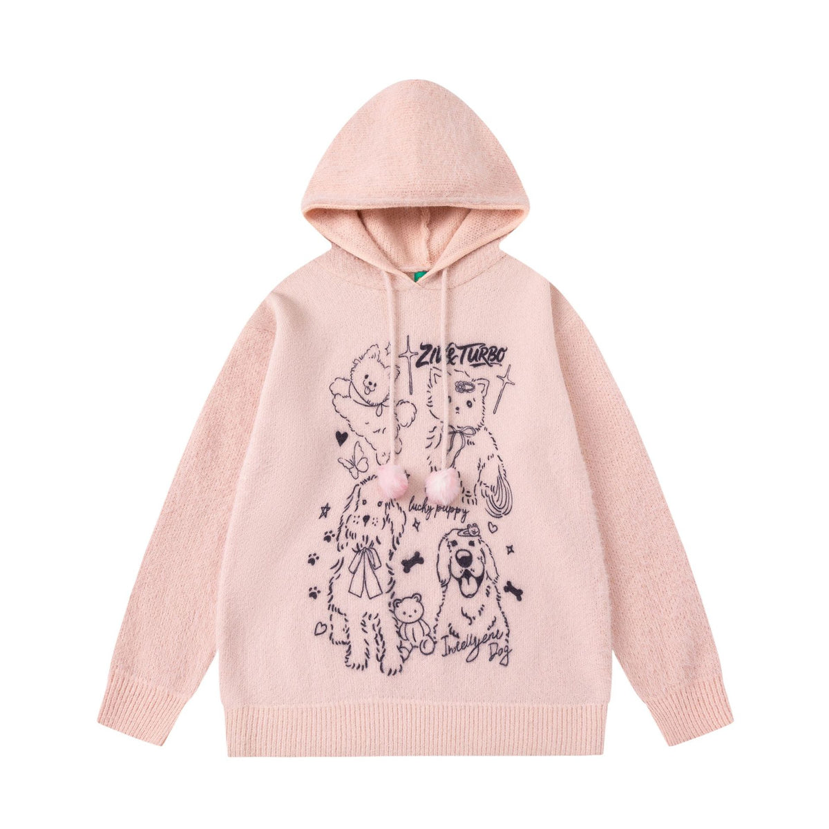 Hand drawn cute pet hooded sweater