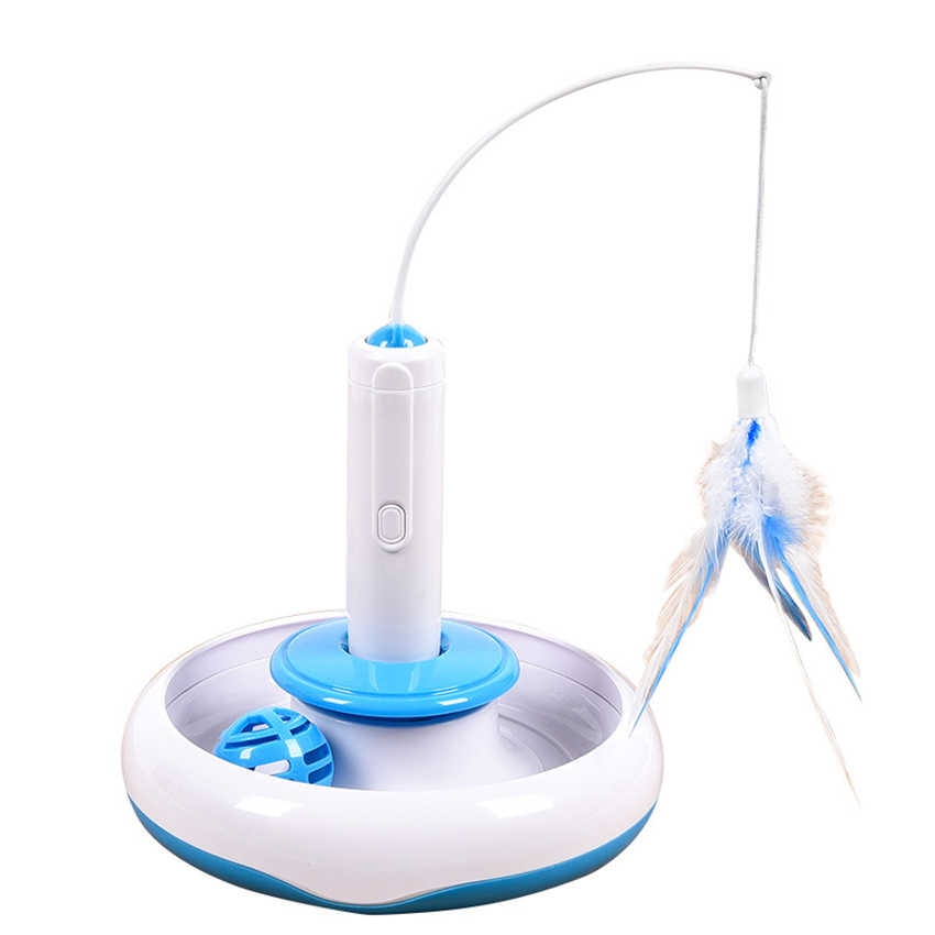 Electric 360 Feather Teaser Toy