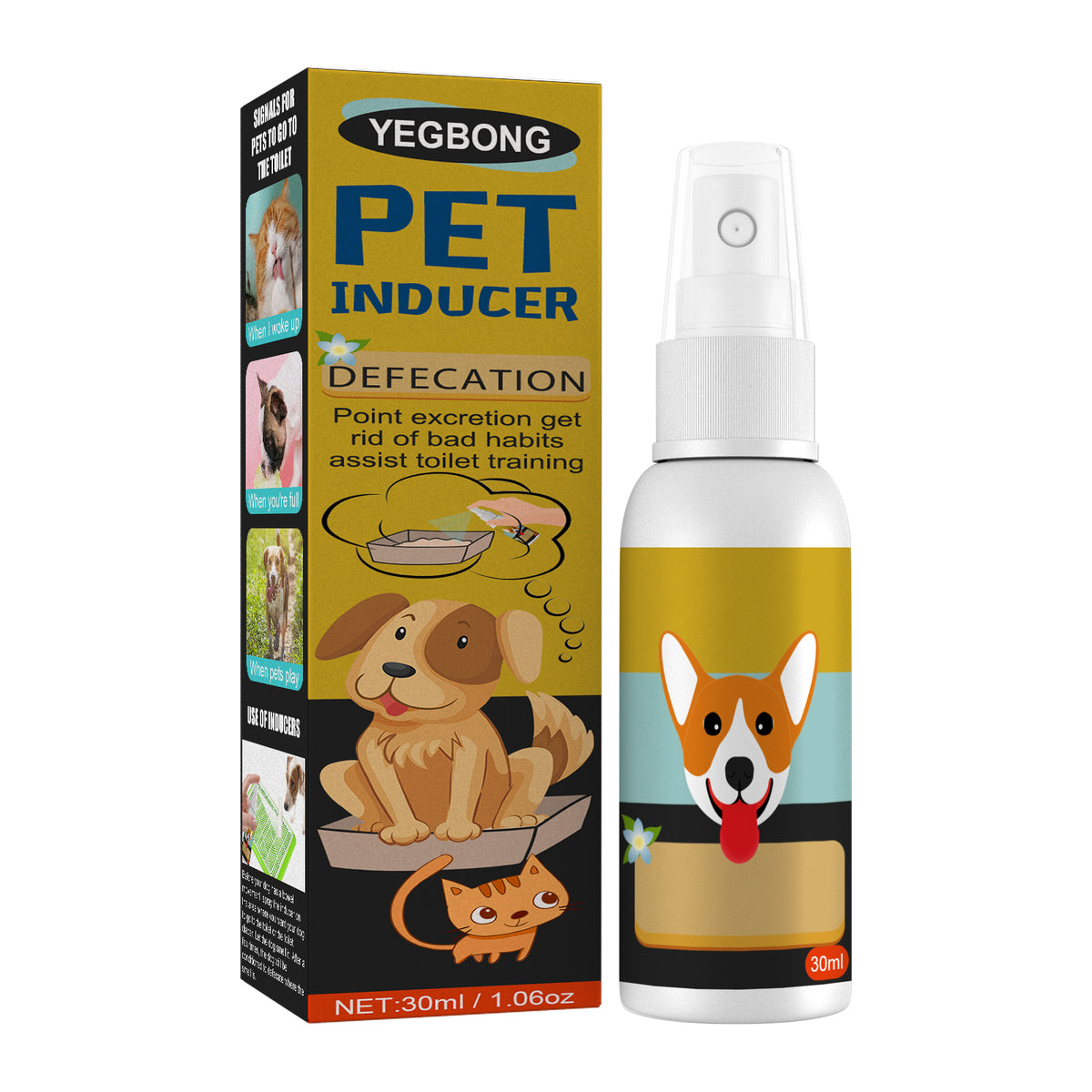 Pet Defecation Locator Spray, Pet Poop Location Pet Cats And Dogs Locate Defecation Inducers
