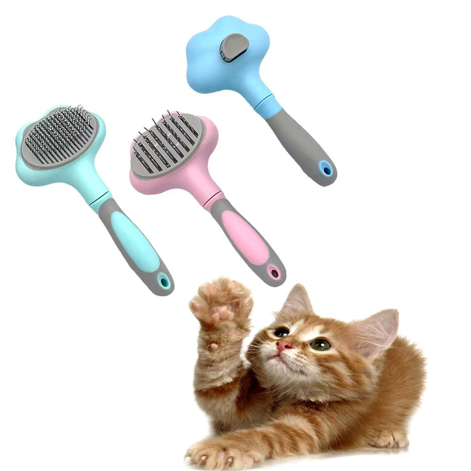 Pet Grooming Comb Hair Removal Comb Massage Comb Dog Cat Fading Comb Automatic Knot Comb